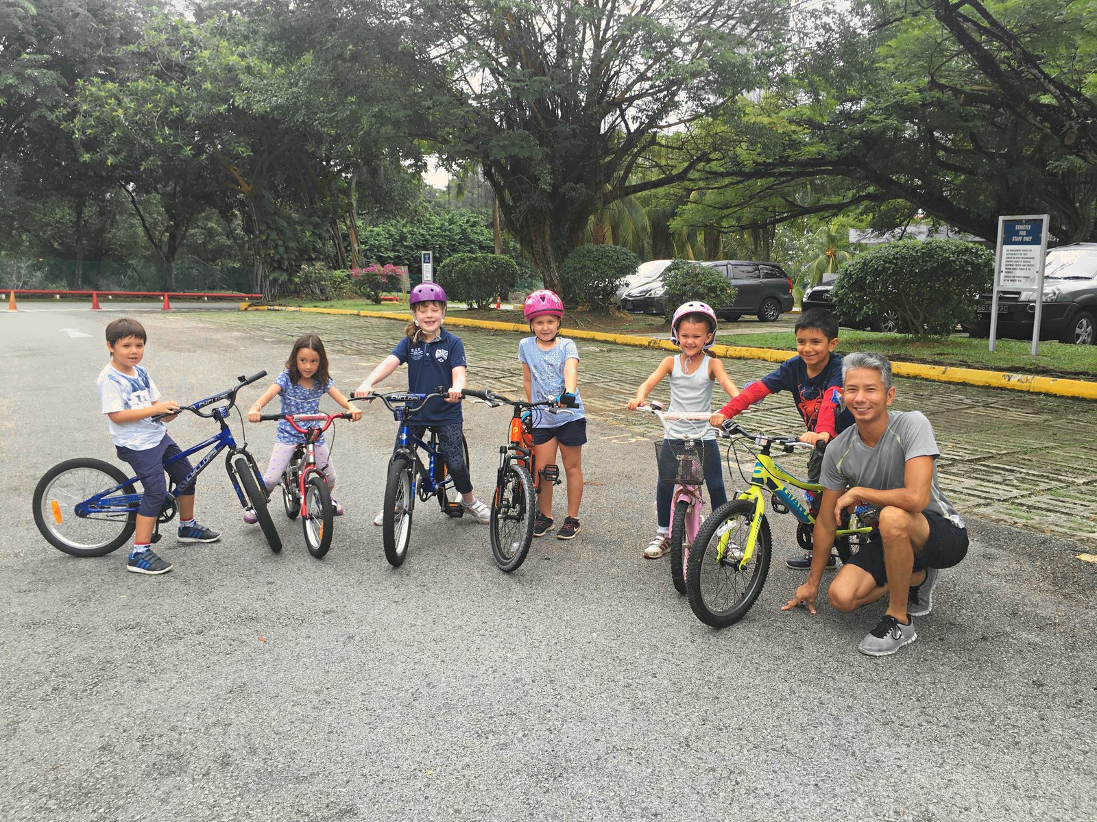 Kids cycling lesson Singapore with Coach Fai